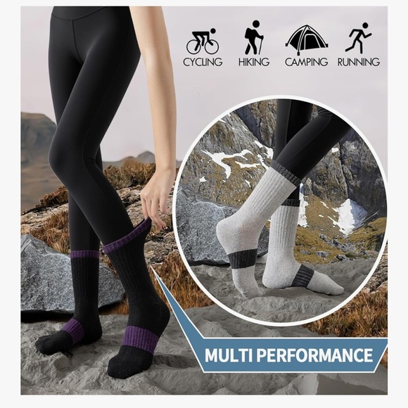 🆕 Wool Socks for Women - Hiking Womens Socks 5 Pairs, Thermal - Picture 4 of 8